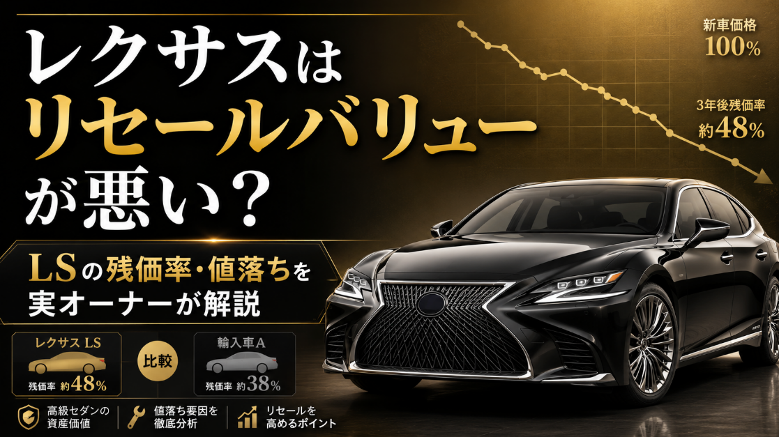 レクサスLSの残価率と値落ちを実オーナーが解説するアイキャッチ画像
